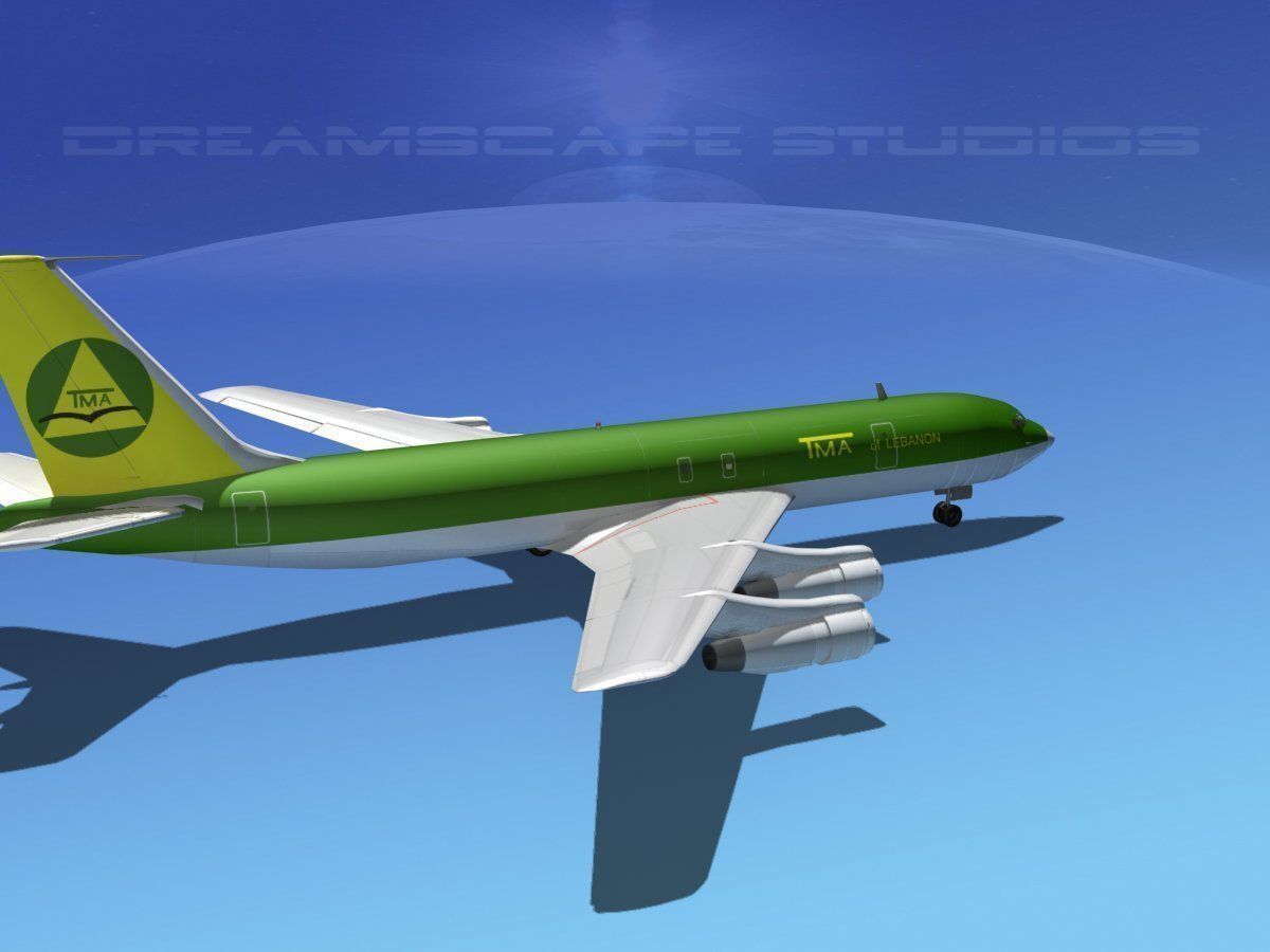 Boeing 707 Lebanon 3D model_5
