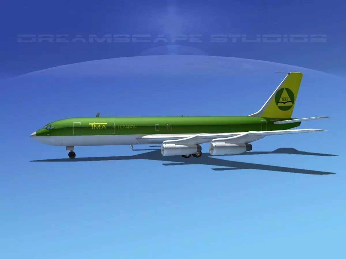 Boeing 707 Lebanon 3D model_0