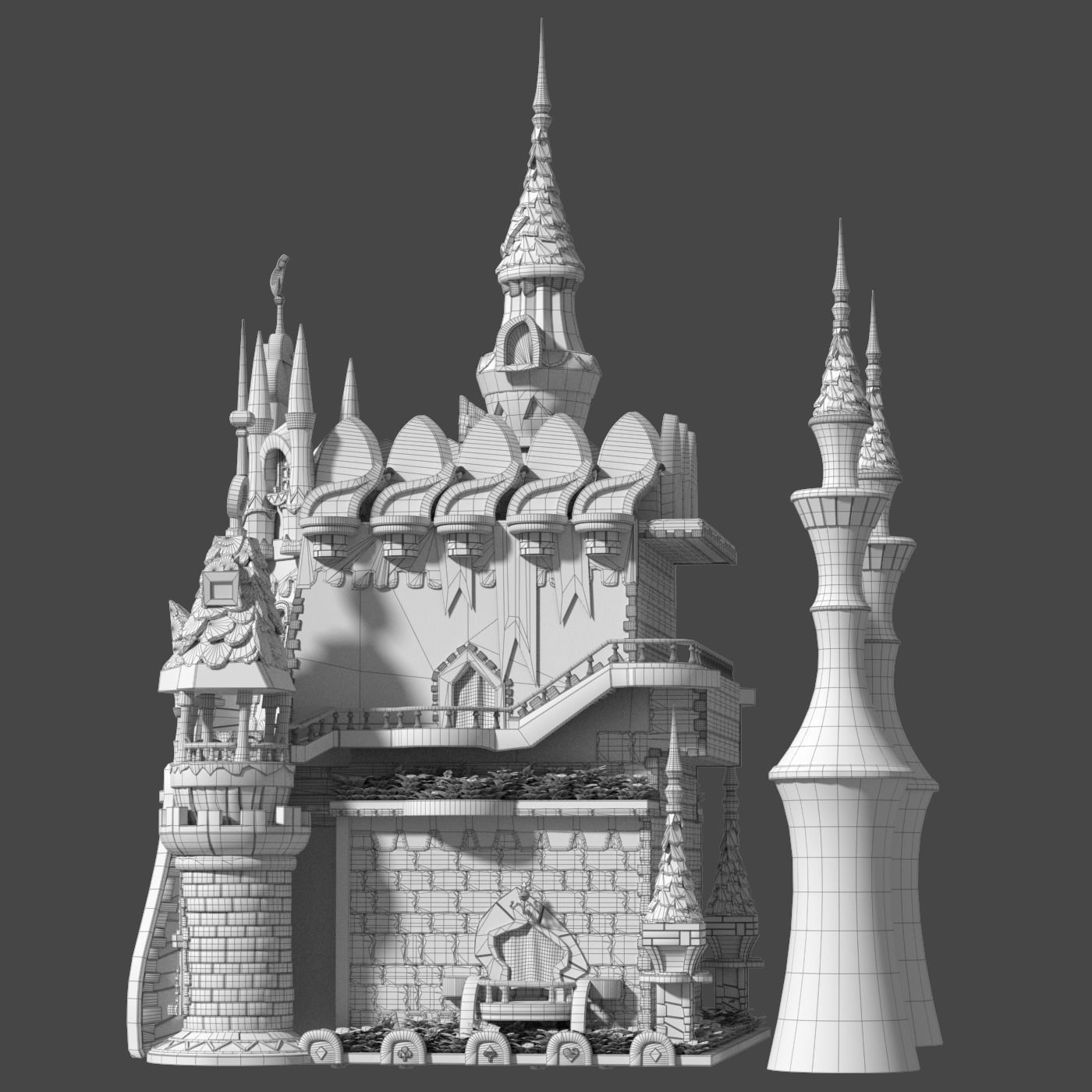Cartoon Castle 3D model_9