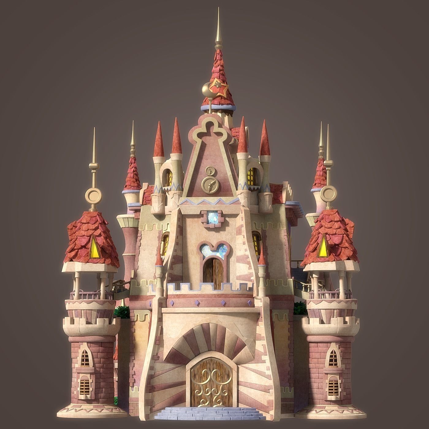Cartoon Castle 3D model_2