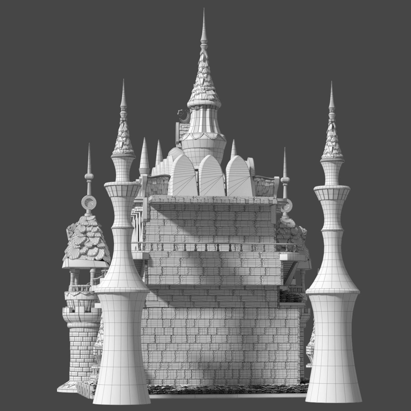Cartoon Castle 3D model_11