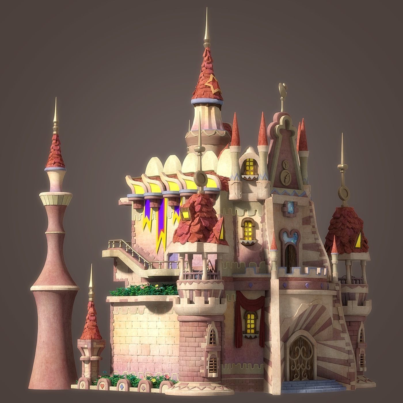 Cartoon Castle 3D model_1