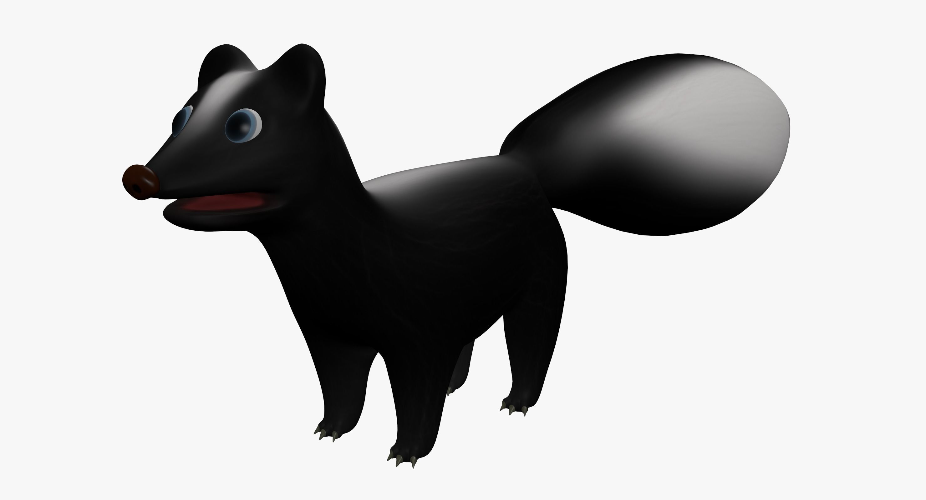 Cartoon skunk Low-poly 3D model