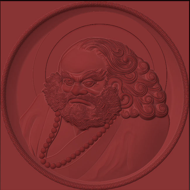 New 3D models CNC 3d Print relief in STL file format Bodhidharma 3D print model_11