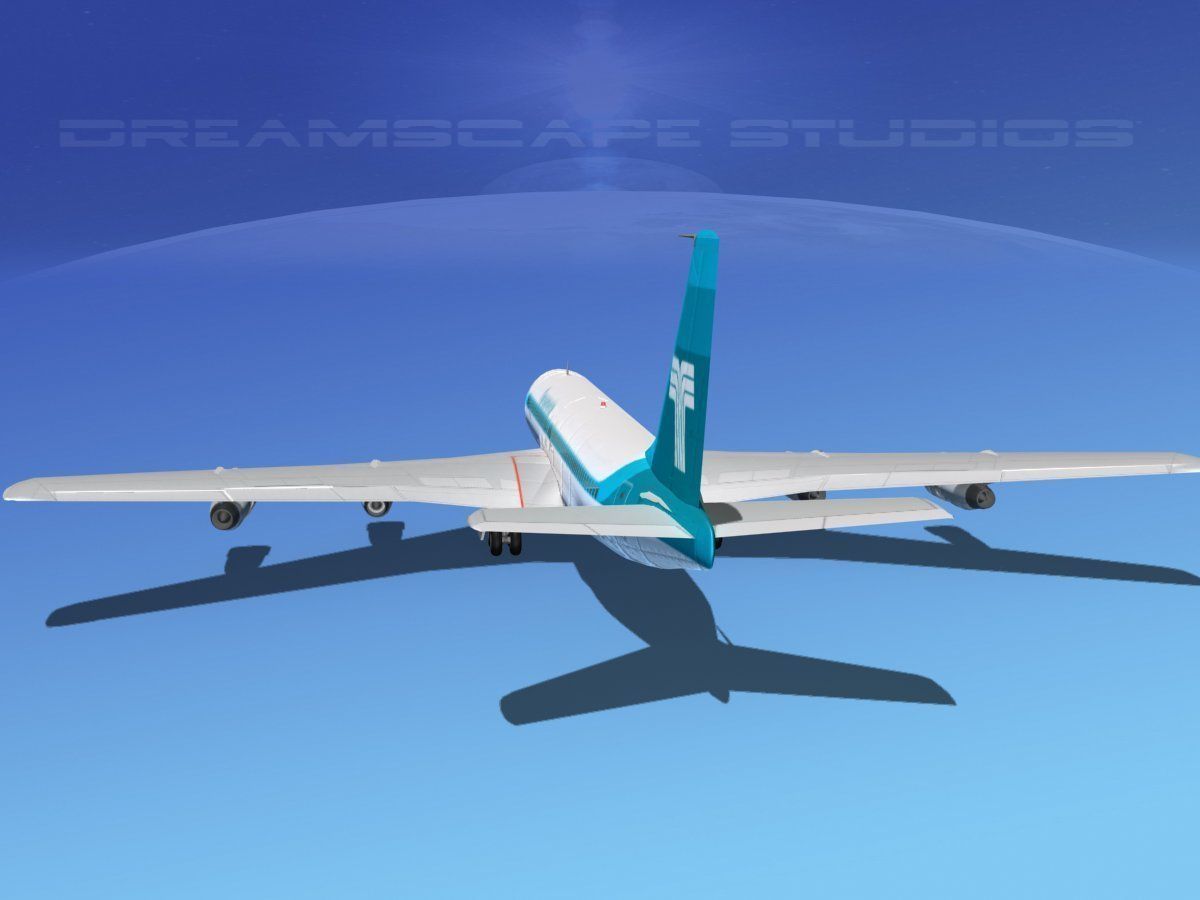 Boeing 707 Transamerica 3D model_4