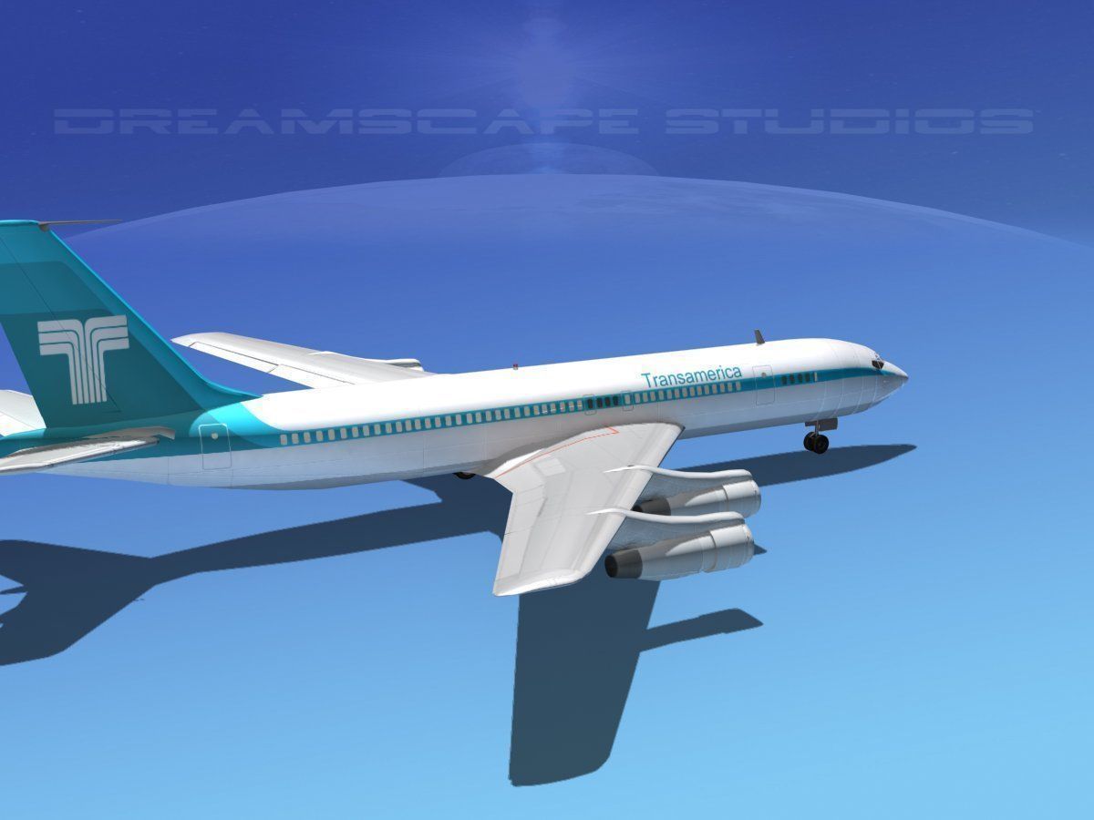 Boeing 707 Transamerica 3D model_6