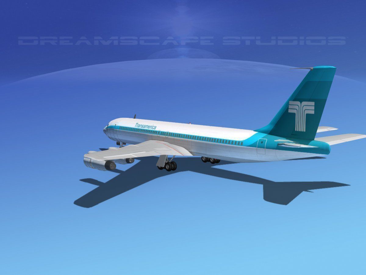 Boeing 707 Transamerica 3D model_3