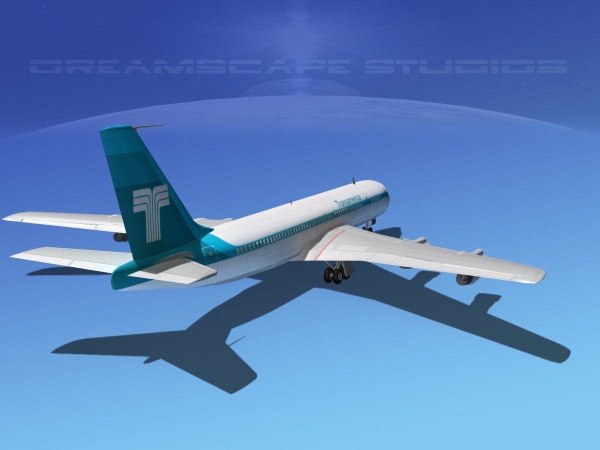 Boeing 707 Transamerica 3D model_5