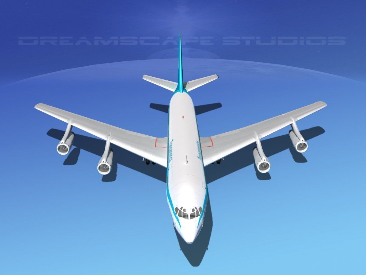 Boeing 707 Transamerica 3D model_9