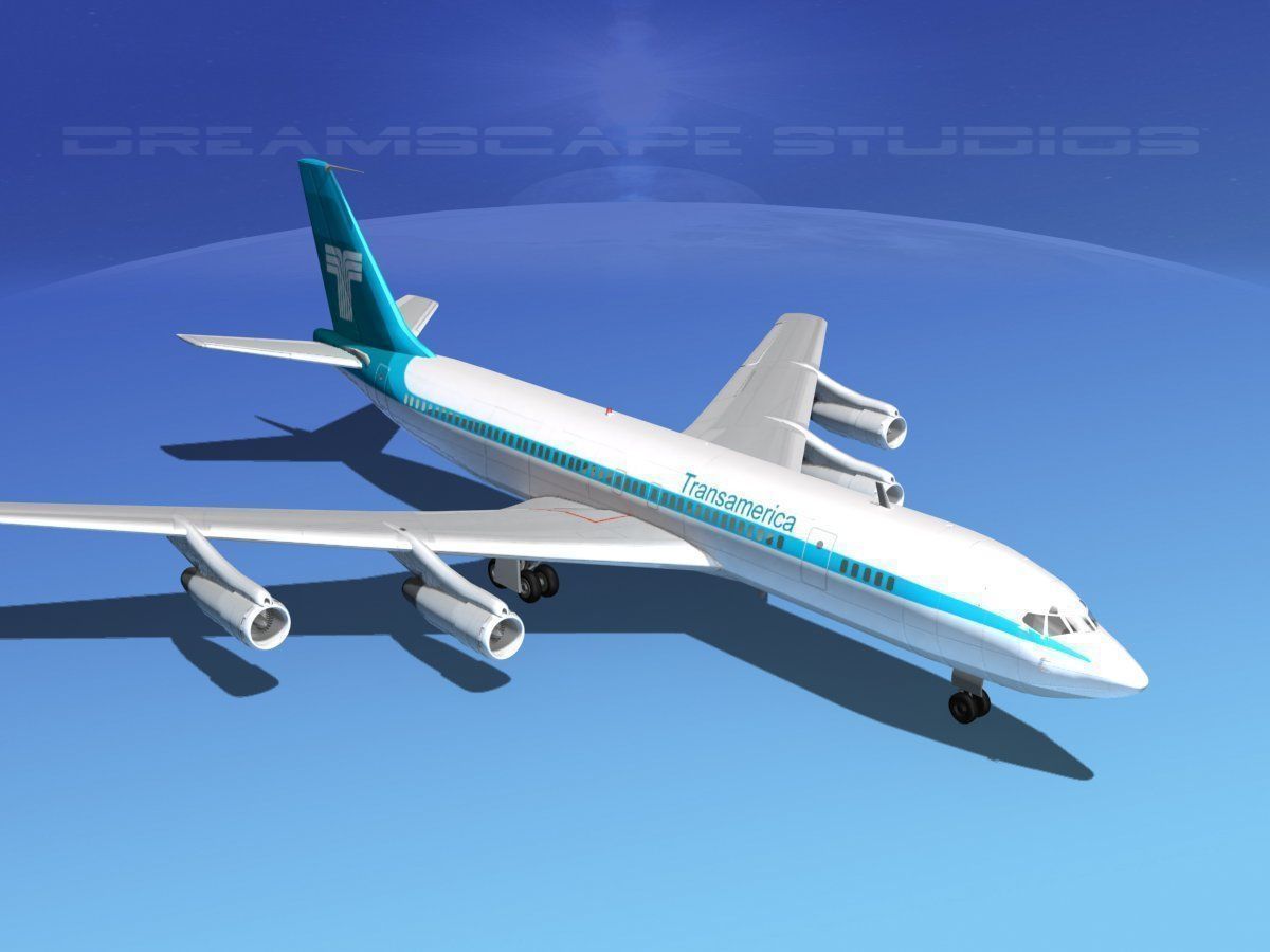 Boeing 707 Transamerica 3D model_8