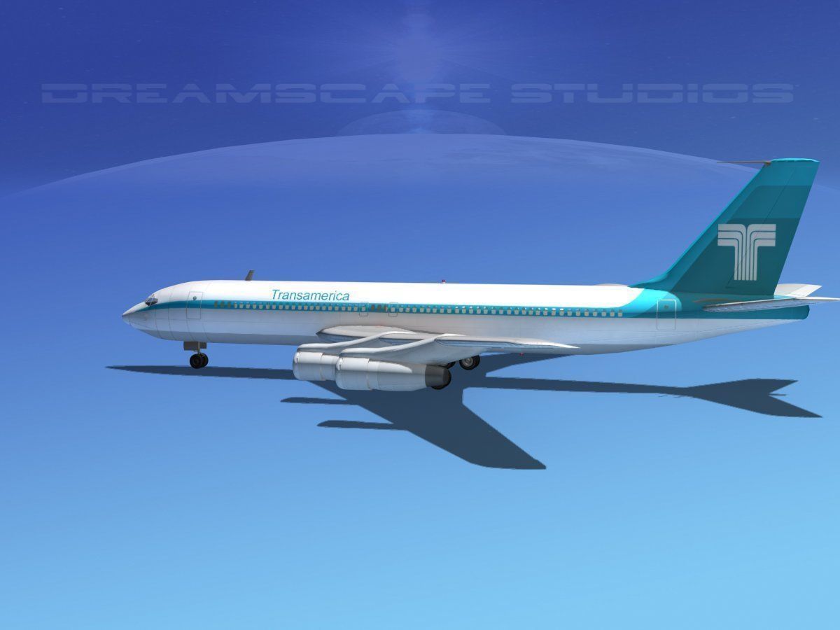 Boeing 707 Transamerica 3D model_2