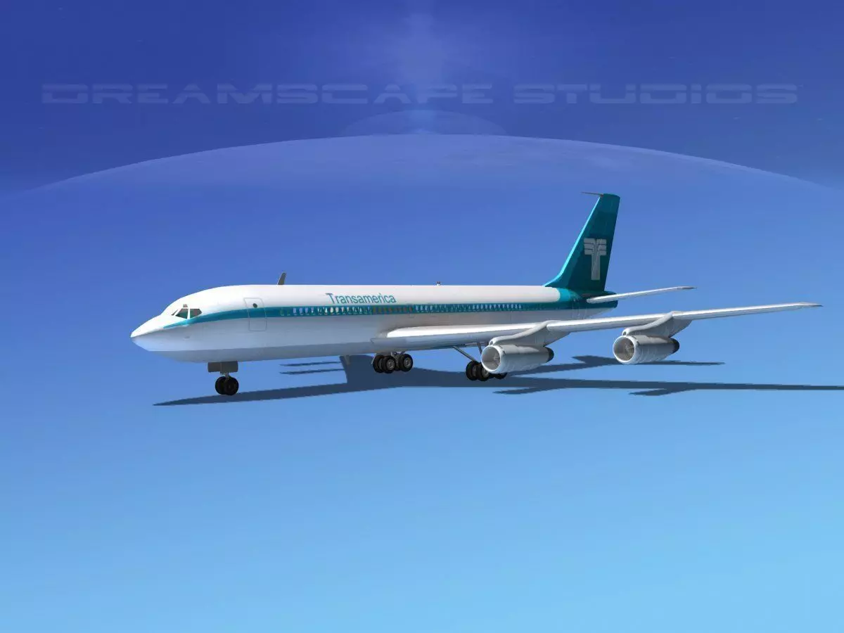 Boeing 707 Transamerica 3D model_0