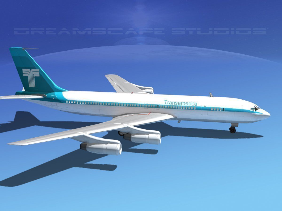 Boeing 707 Transamerica 3D model_7