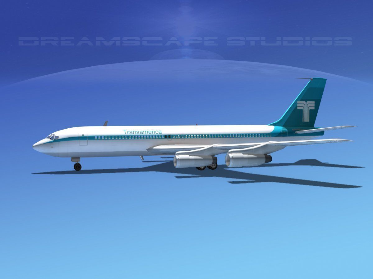 Boeing 707 Transamerica 3D model_1