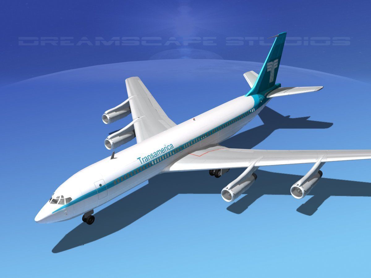 Boeing 707 Transamerica 3D model_10