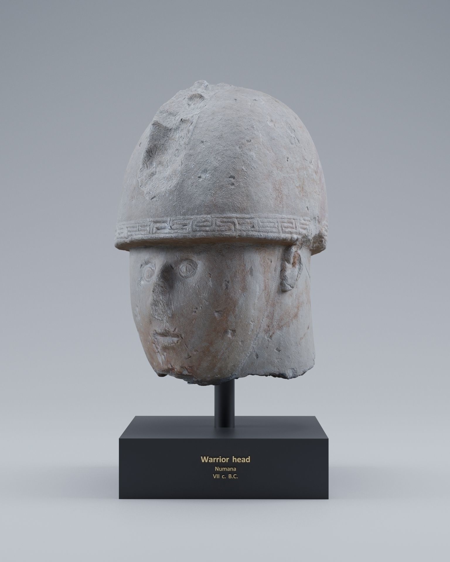 Warrior Head Free 3D model_2