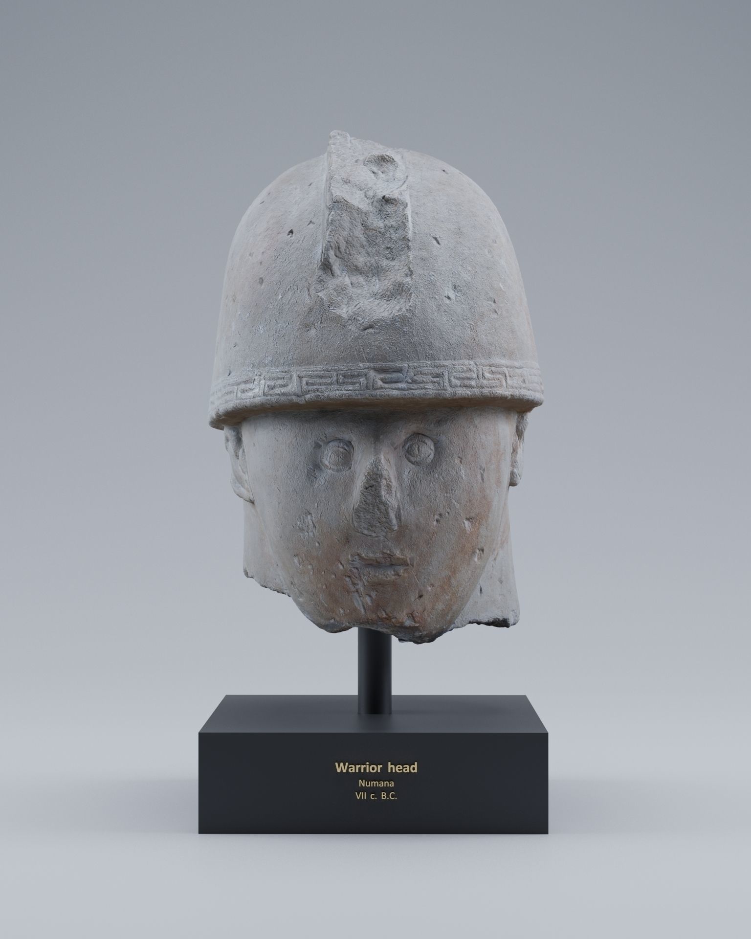 Warrior Head Free 3D model_1