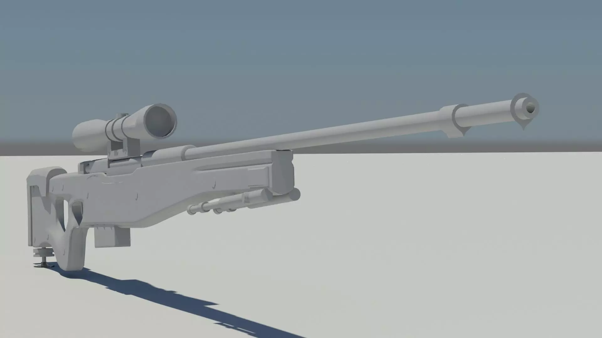 L96A1 Sniper Rifle 3D model_0