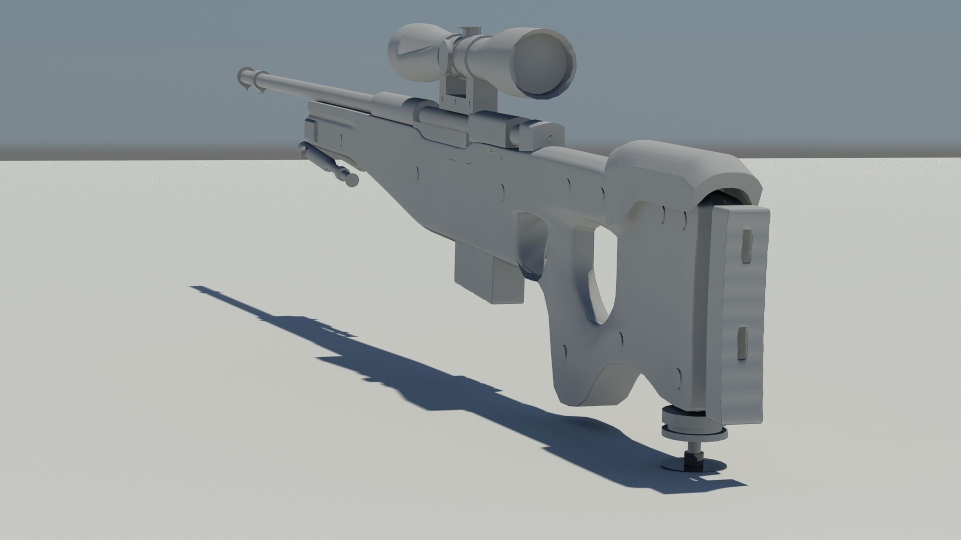 L96A1 Sniper Rifle 3D model_1