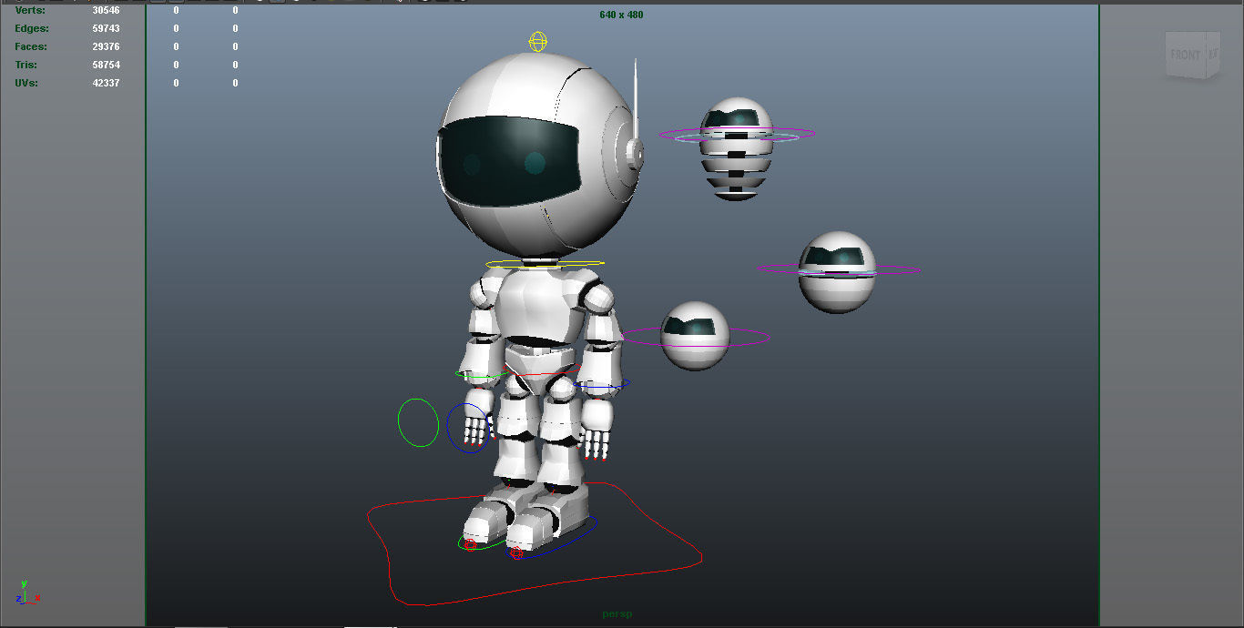3D Robot Rigged Low-poly 3D model_15