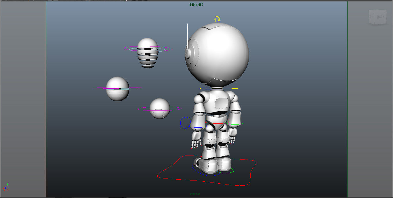 3D Robot Rigged Low-poly 3D model_14