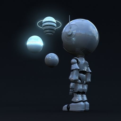 3D Robot Rigged Low-poly 3D model_8