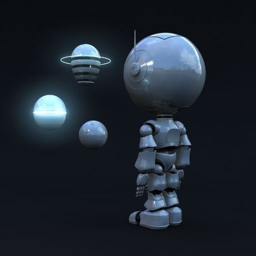 3D Robot Rigged Low-poly 3D model_5