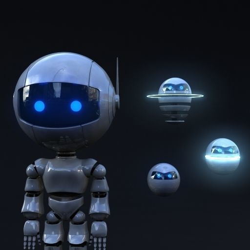 3D Robot Rigged Low-poly 3D model_9