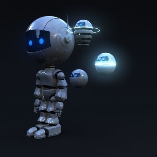 3D Robot Rigged Low-poly 3D model_1