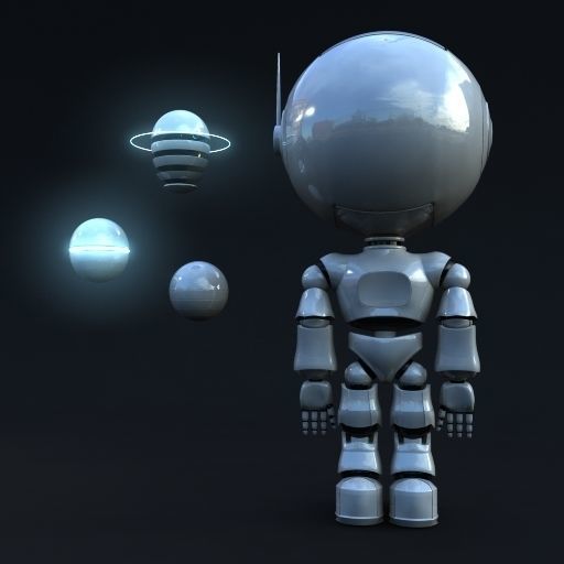 3D Robot Rigged Low-poly 3D model_7