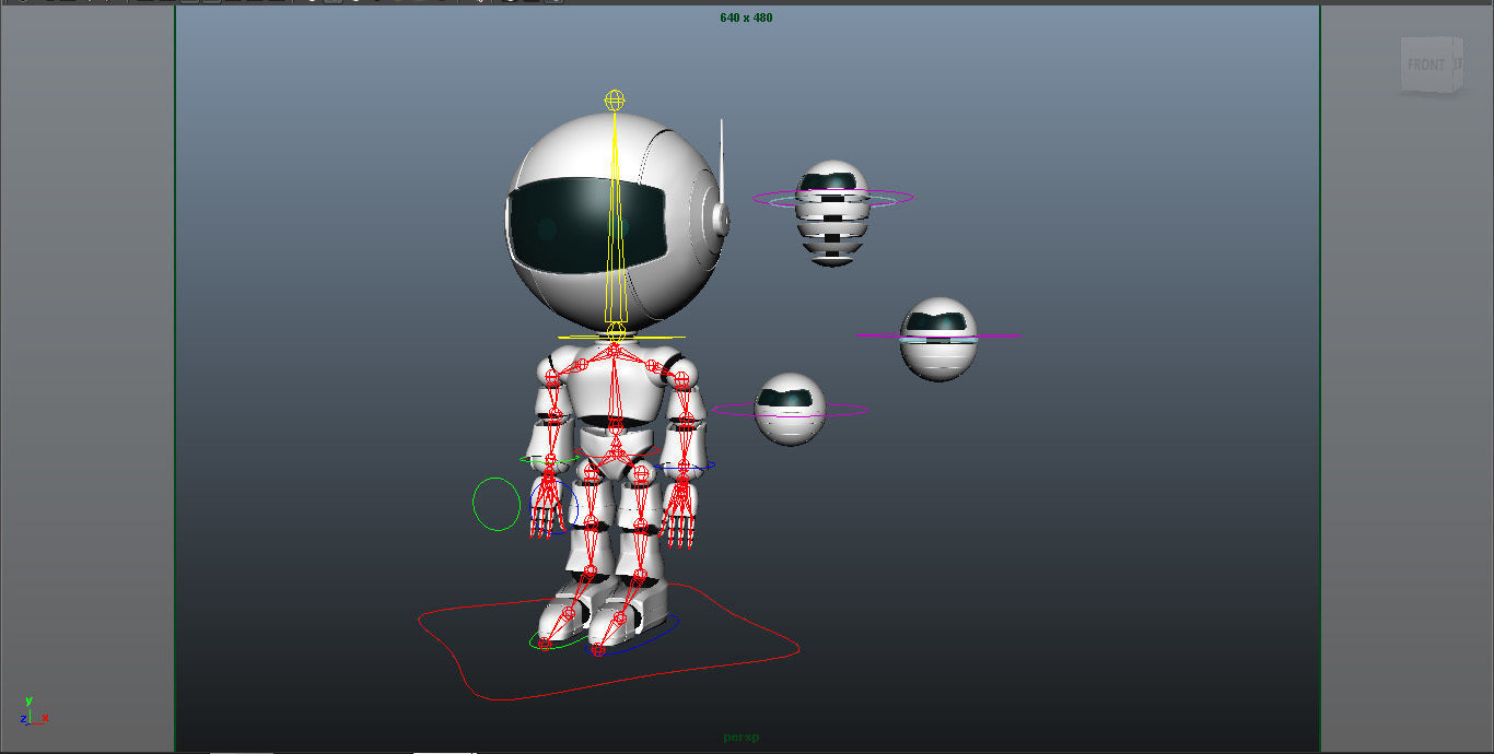 3D Robot Rigged Low-poly 3D model_11