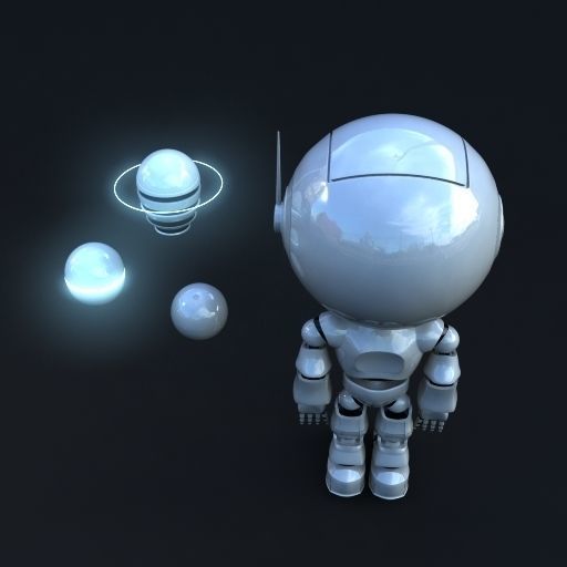 3D Robot Rigged Low-poly 3D model_6