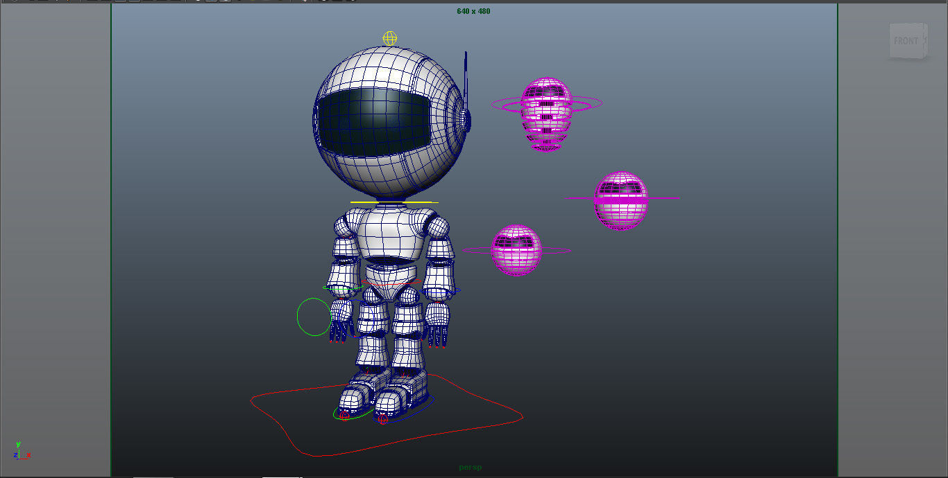 3D Robot Rigged Low-poly 3D model_12