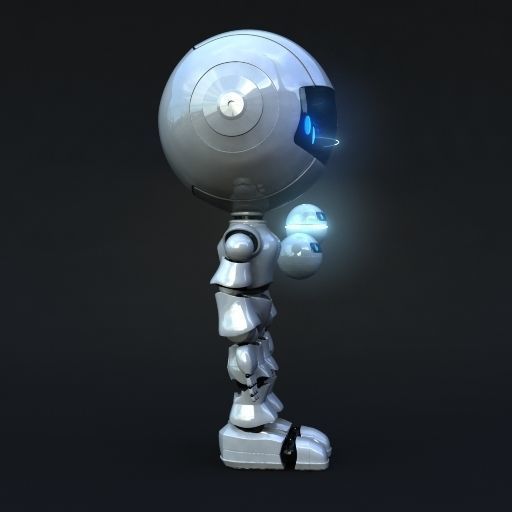 3D Robot Rigged Low-poly 3D model_4