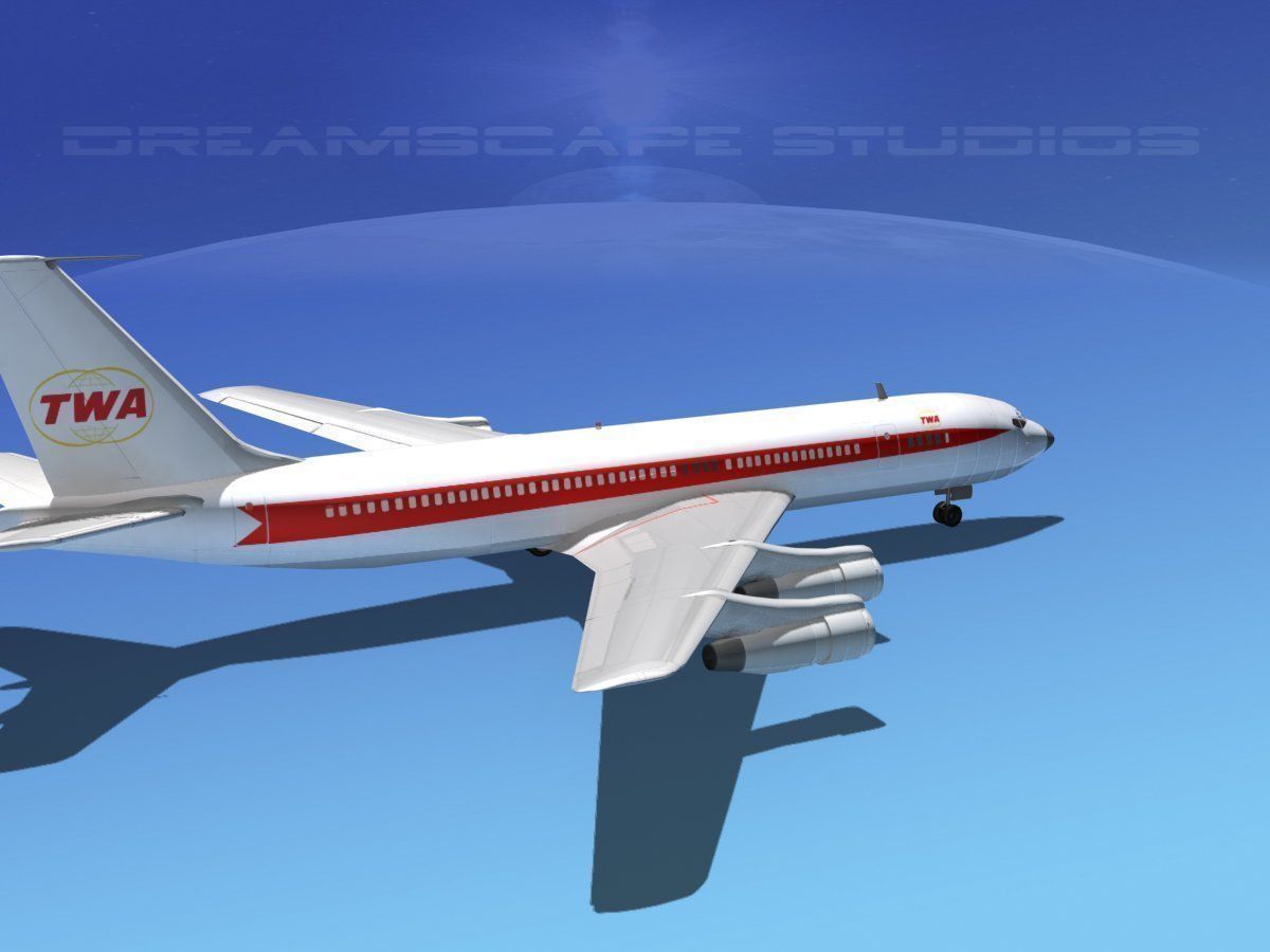 Boeing 707 TWA 3D model_6
