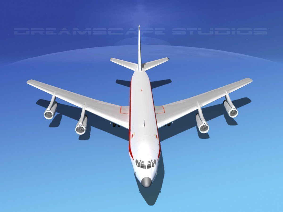 Boeing 707 TWA 3D model_9