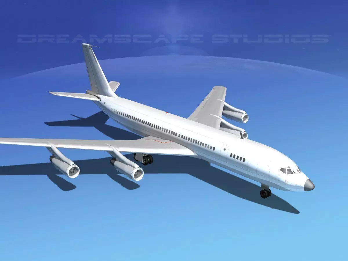 Boeing 707 Unmarked 1 3D model