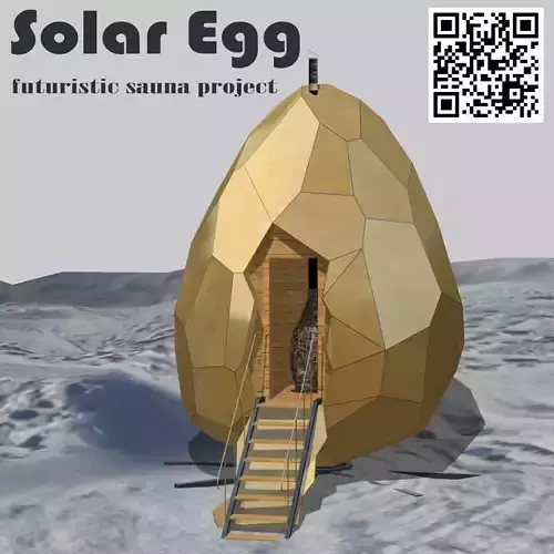 Solar Egg Sauna Low-poly 3D model