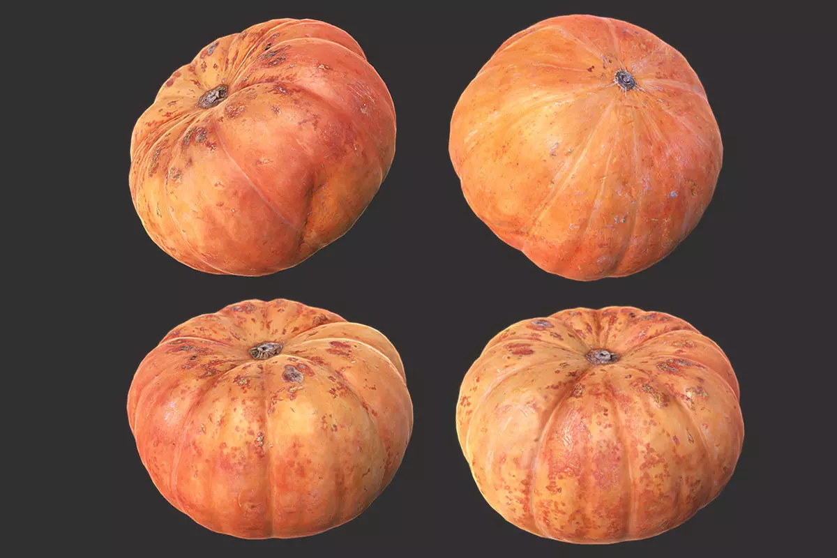 Pumpkin Low-poly 3D model_0