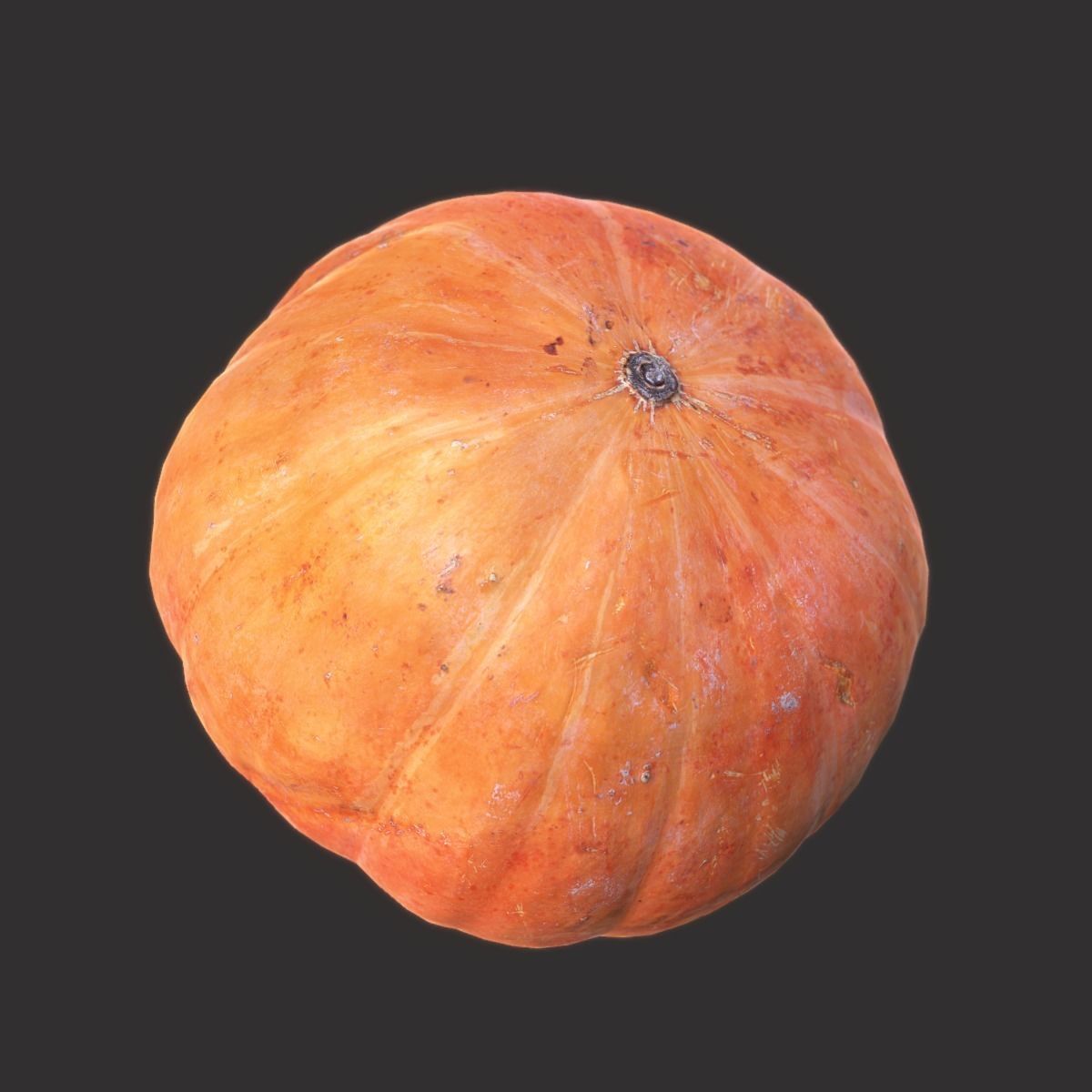 Pumpkin Low-poly 3D model_3