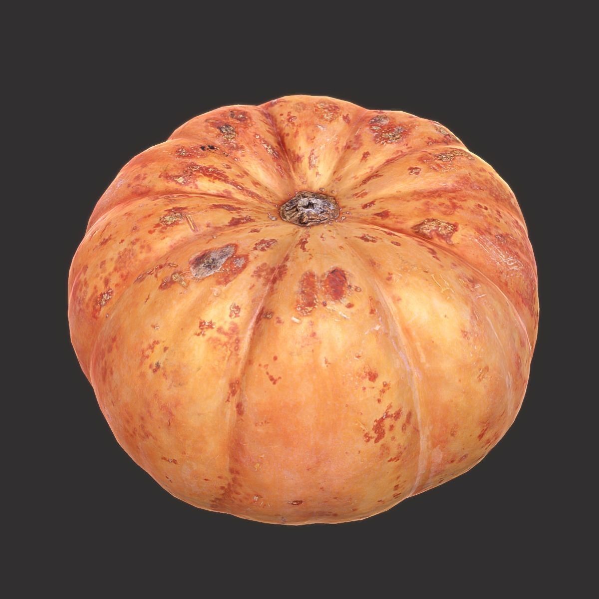 Pumpkin Low-poly 3D model_1