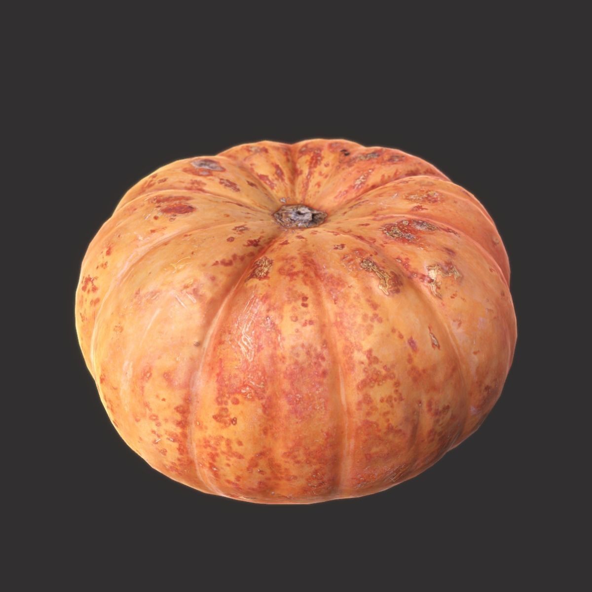 Pumpkin Low-poly 3D model_7