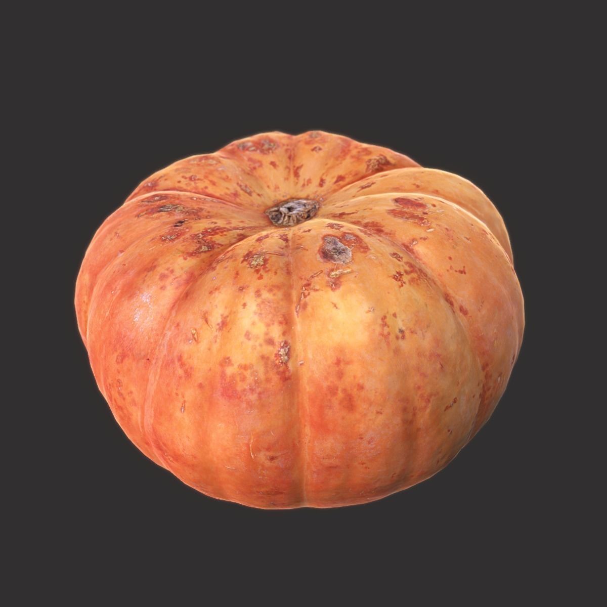 Pumpkin Low-poly 3D model_9