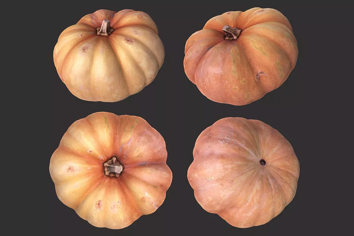 Pumpkin 2 Low-poly 3D model