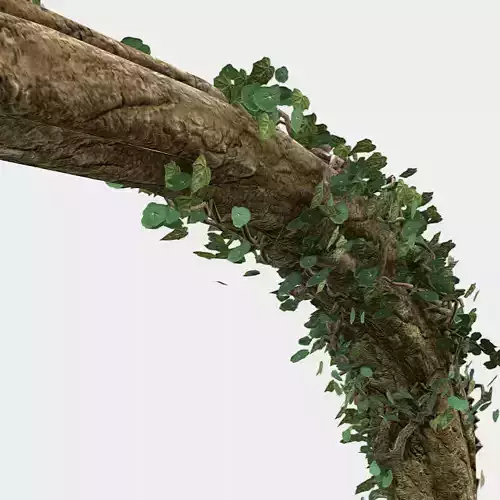 Fallen Log Low-poly 3D model