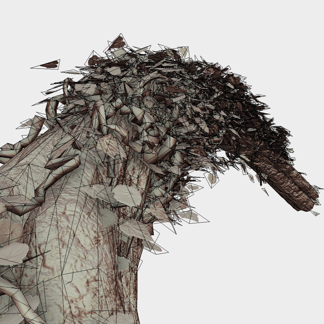 Fallen Log Low-poly 3D model_5