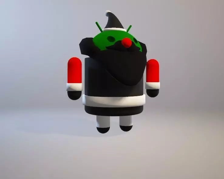 Android Xmas Character Free low-poly 3D model_0