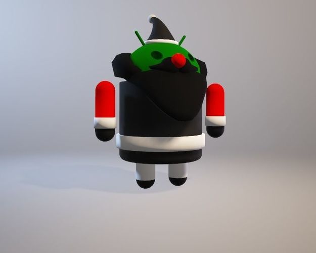 Android Xmas Character Free low-poly 3D model