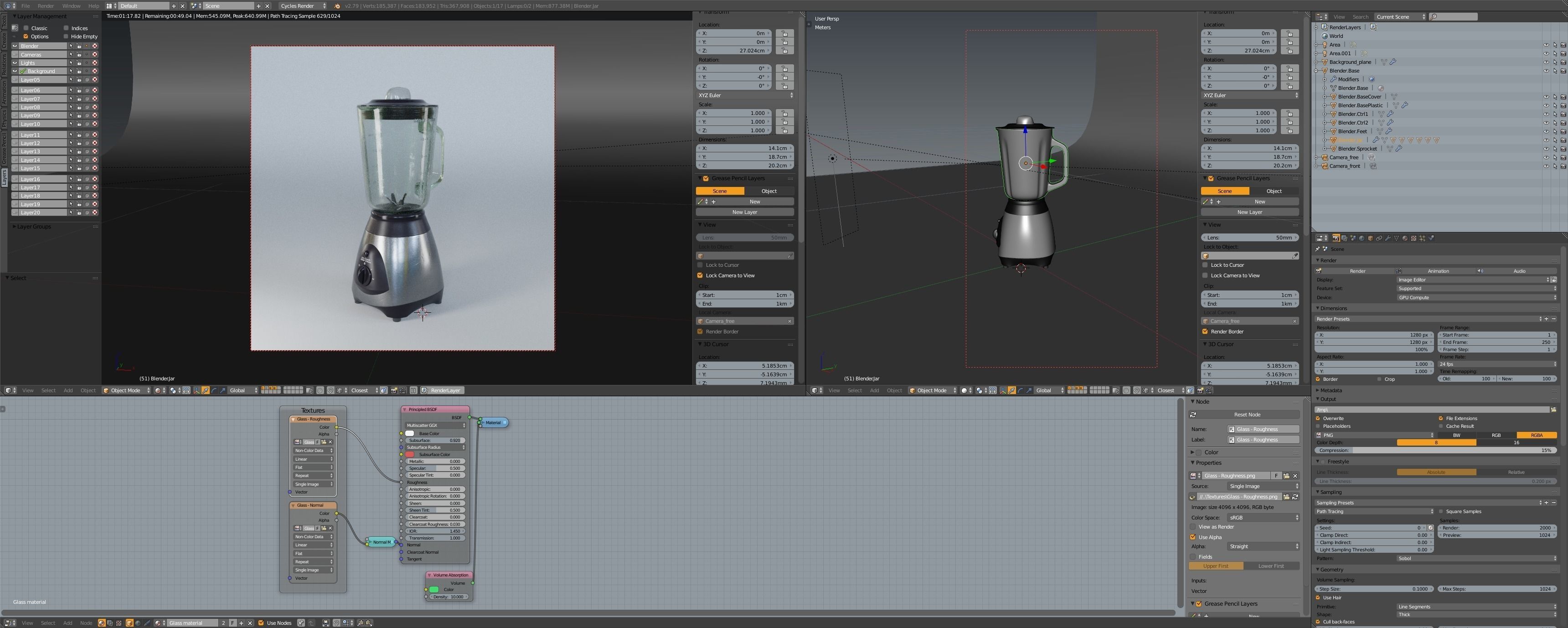 Blender kitchen 3D model_9