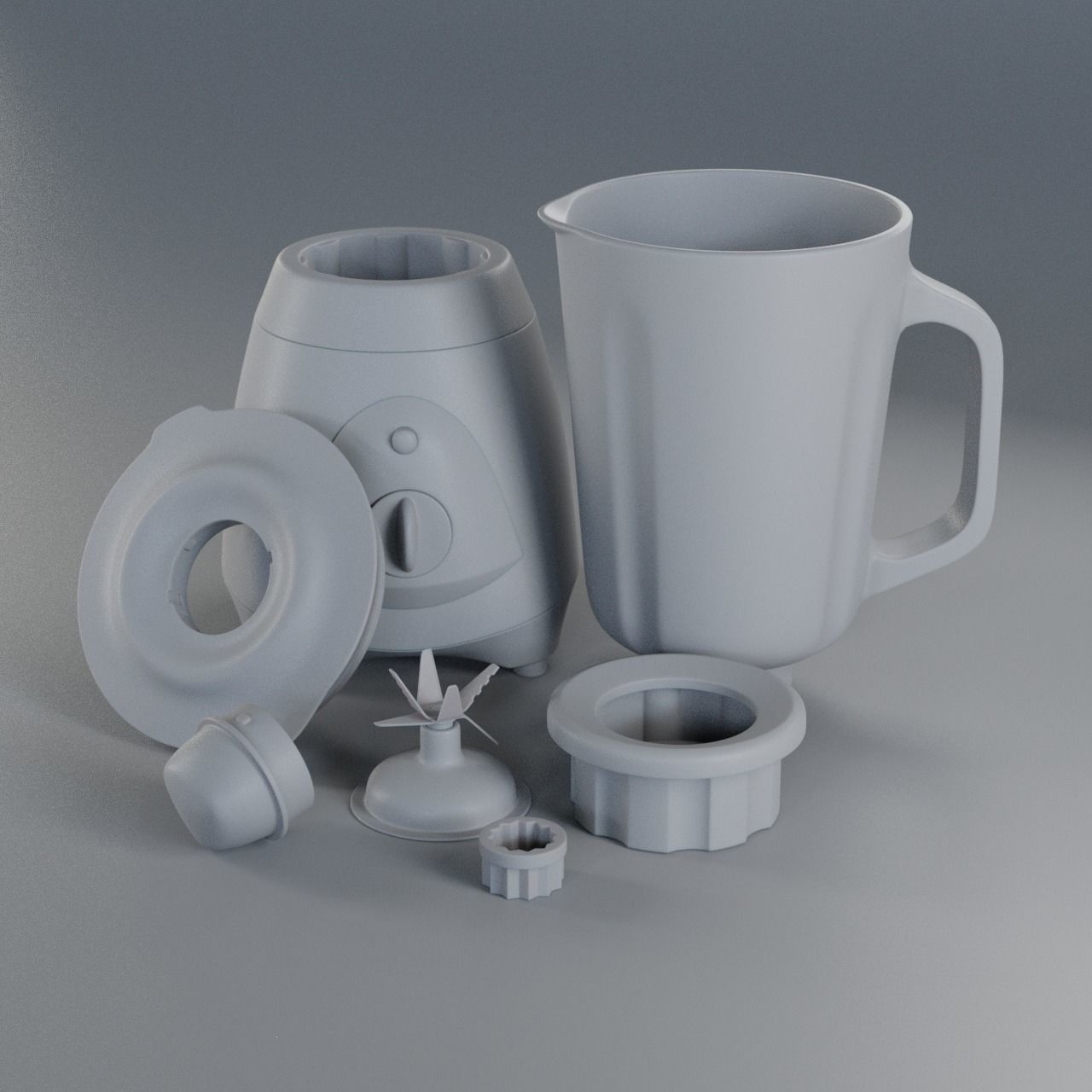 Blender kitchen 3D model_6